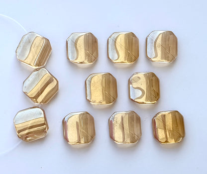 Champagne Glass Square Beads for Jewelry Making