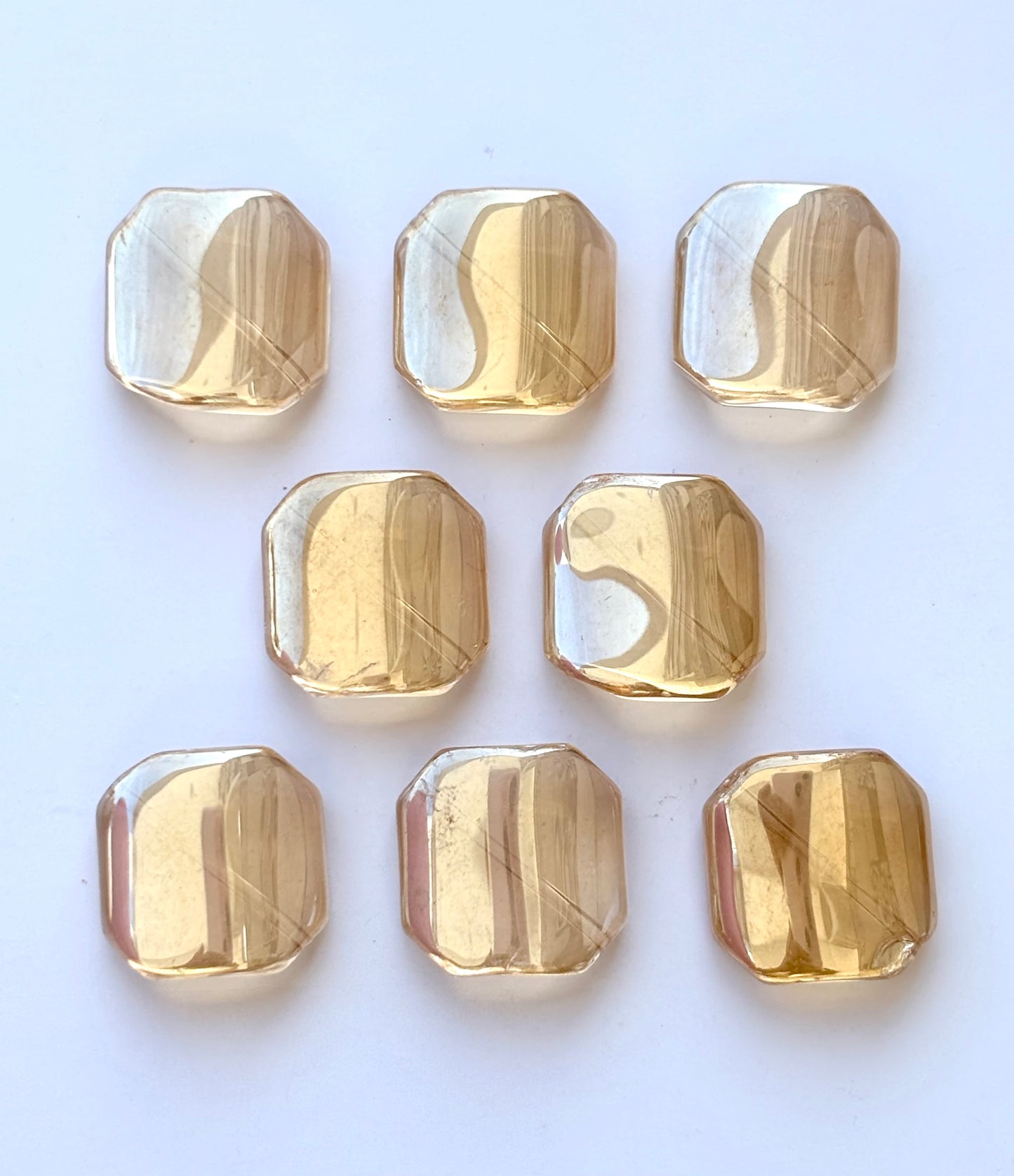 Champagne Glass Square Beads for Jewelry Making