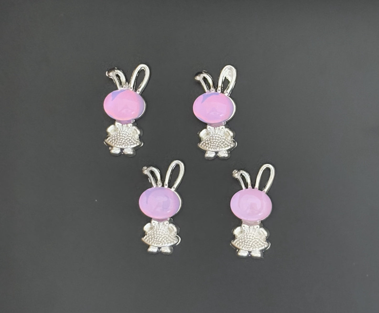 Two Pieces Lavender Bunny Charms