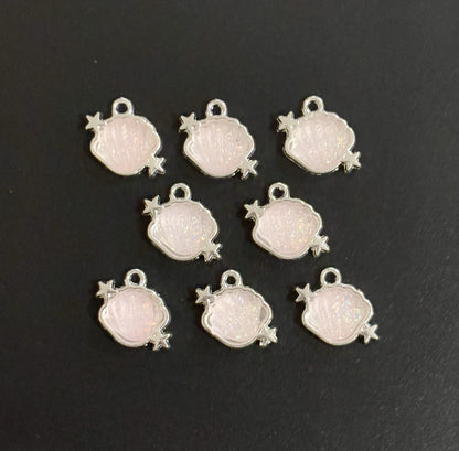 Two Pieces Light Pink Seashell Charms
