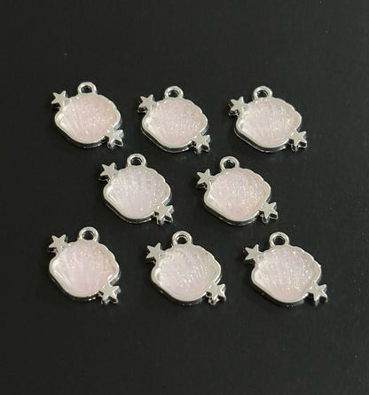 Two Pieces Light Pink Seashell Charms