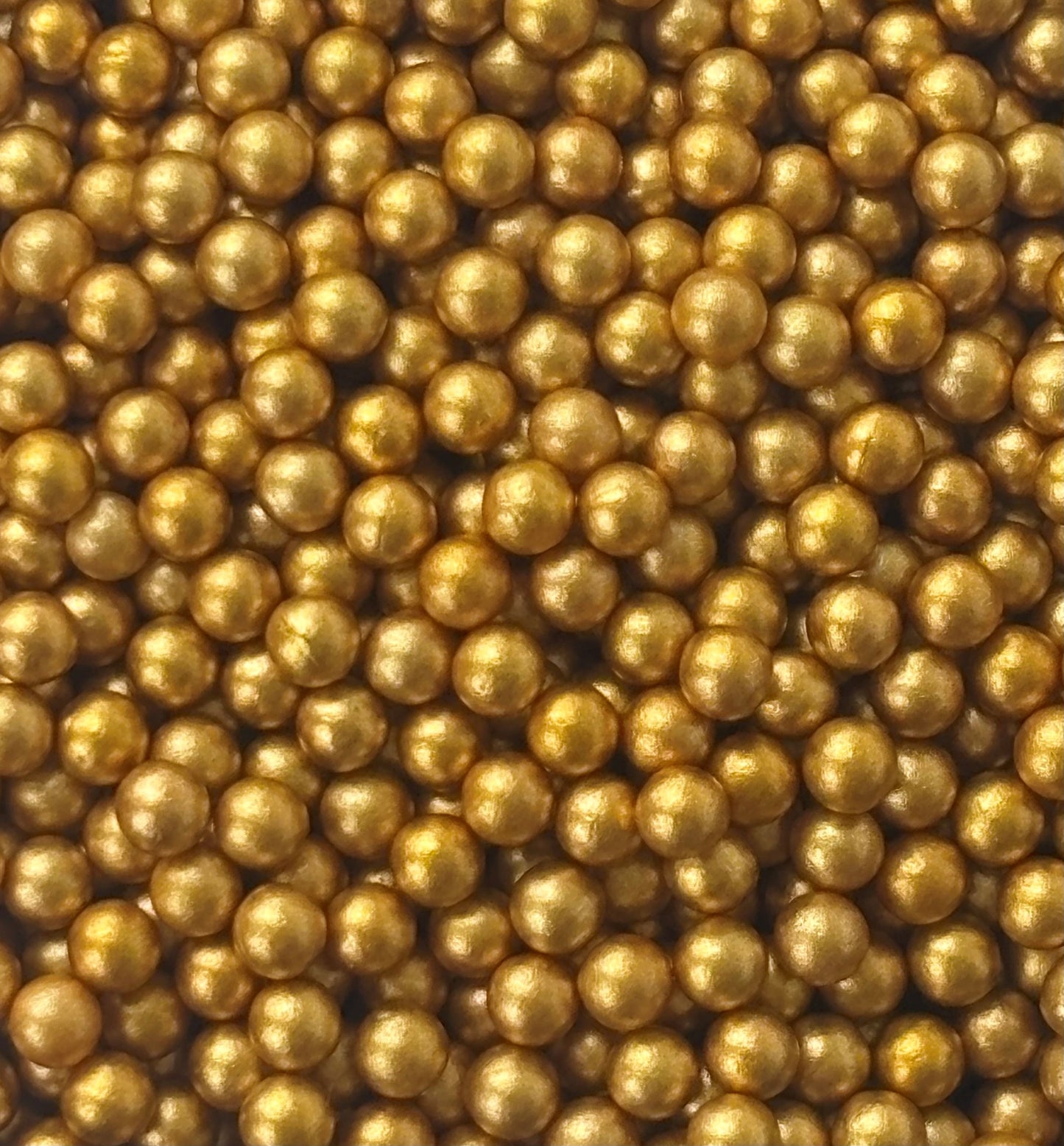 Matte Gold Metallic Round Decoration Beads - Non-Hole Craft and Filler