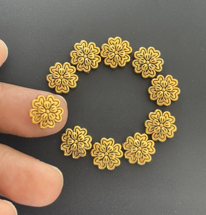 Floral Metallic Beads