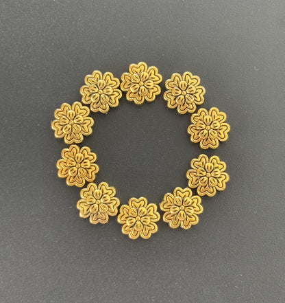 Floral Metallic Beads