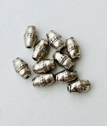 Conical Shape And Intricate Floral Detail Metal Beads
