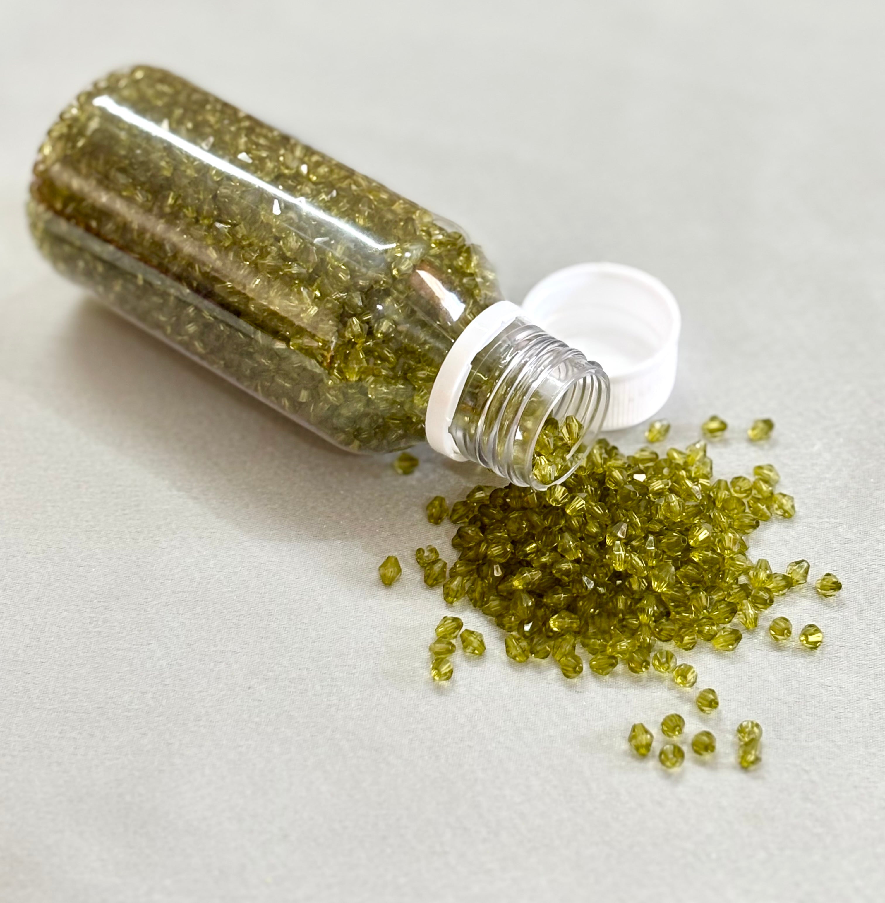 Olive Green Bicone Crystals