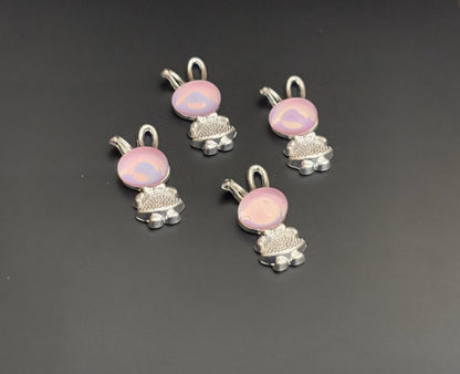 Two Pieces Pink Bunny Charms