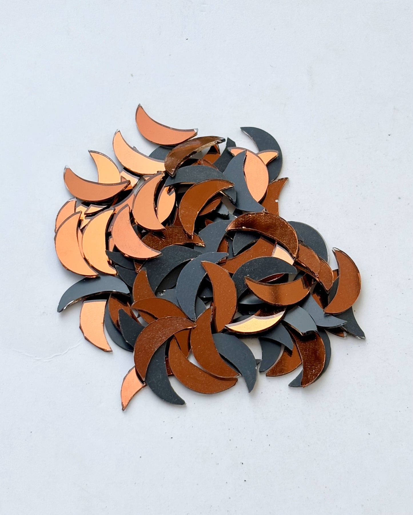 Red Fancy Shape - Crescent Moon Cut Mirrors