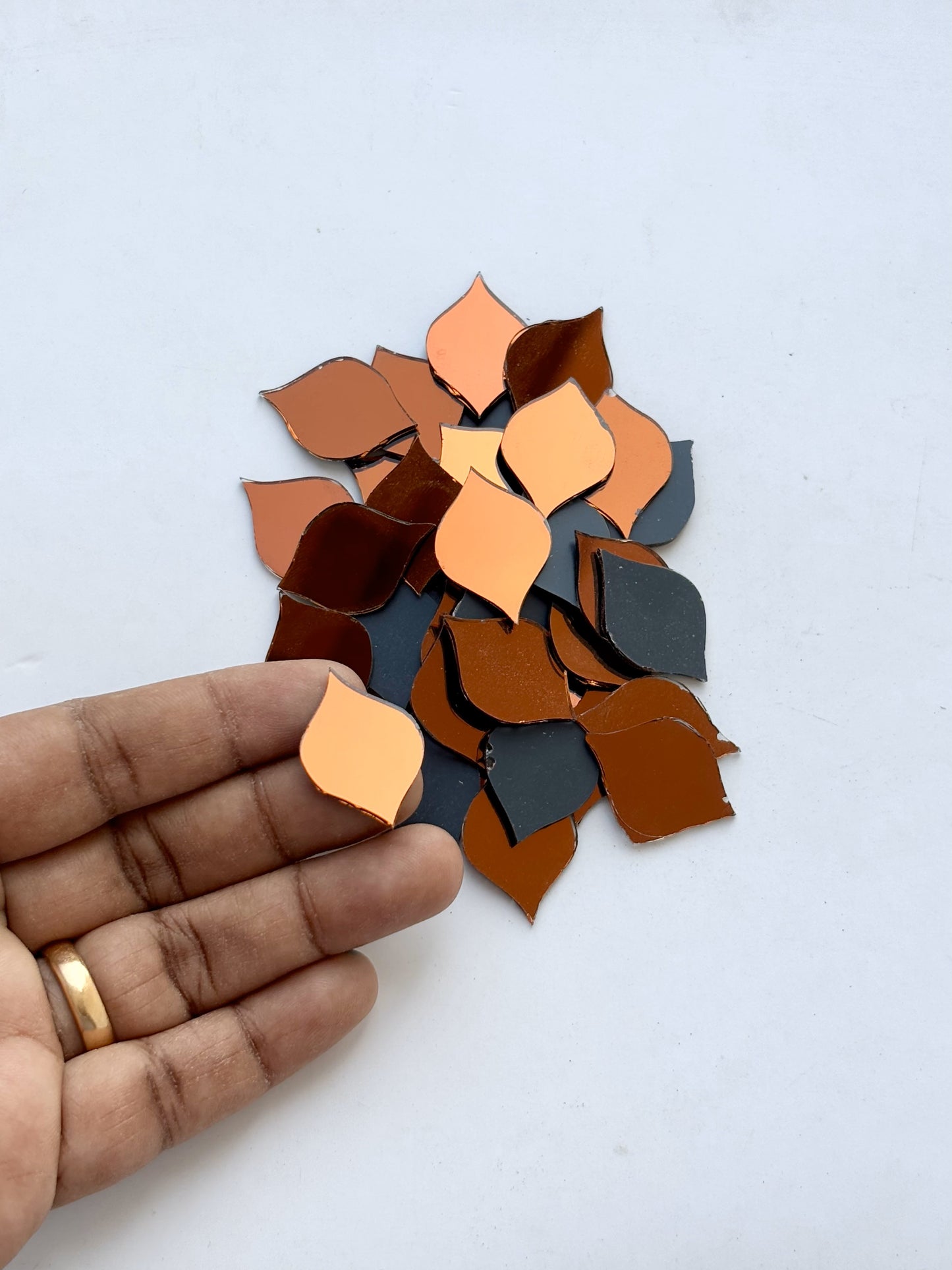 Red Fancy Shape - S Cut Mirrors Large