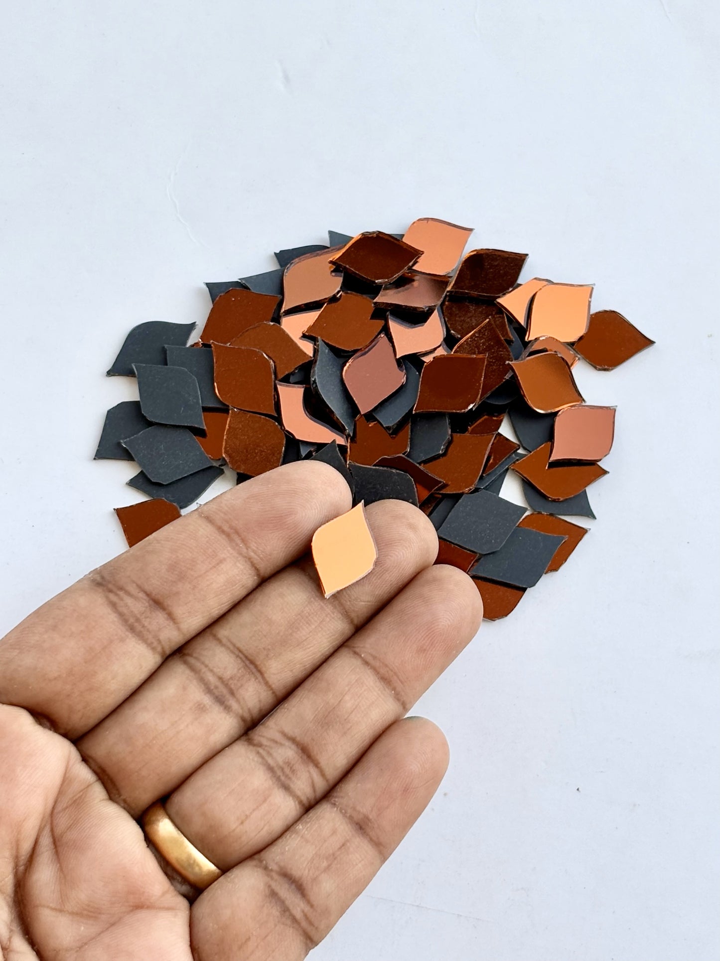 Red Fancy Shape - S Cut Mirrors Small