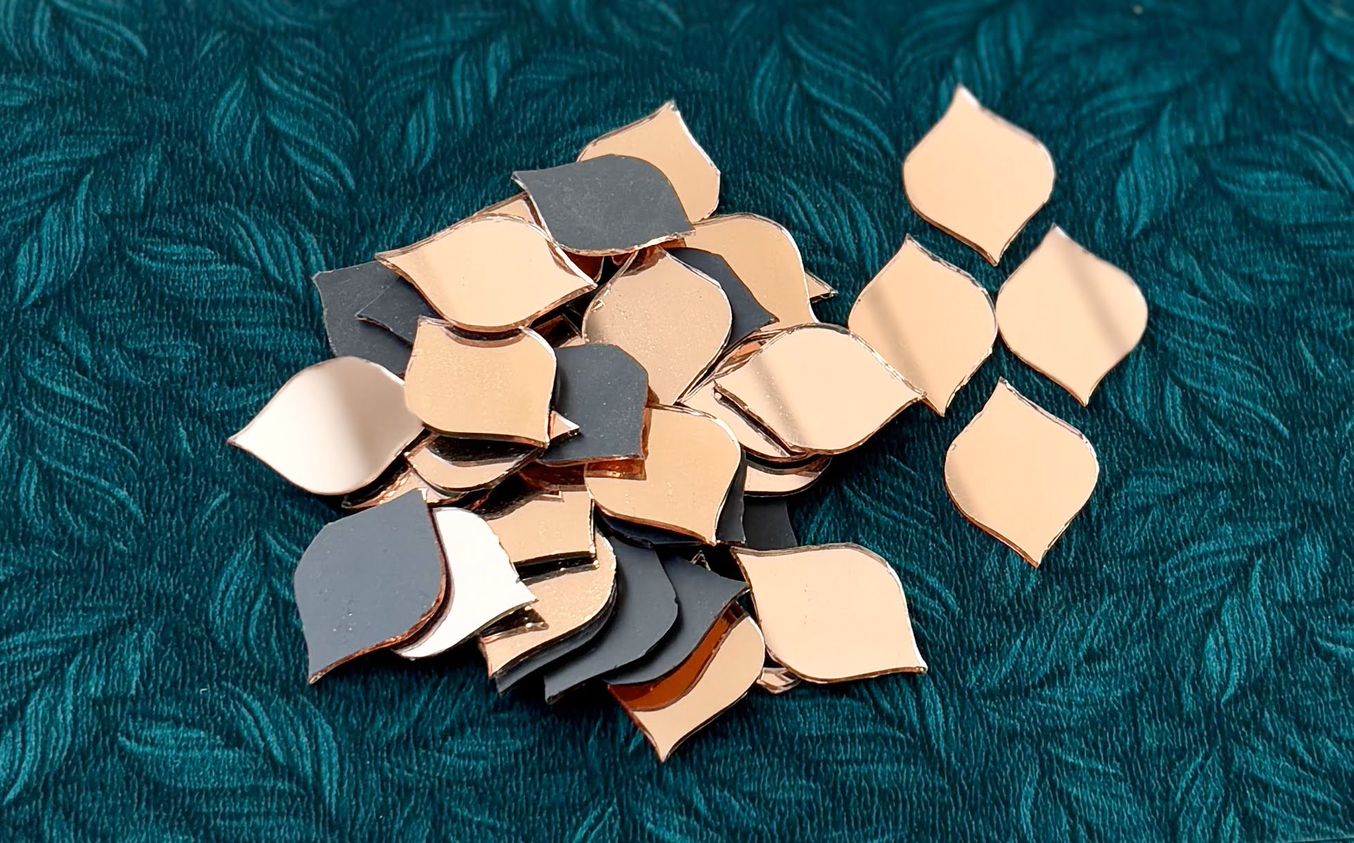 Rose Gold Fancy Shape - S Cut Mirrors Large