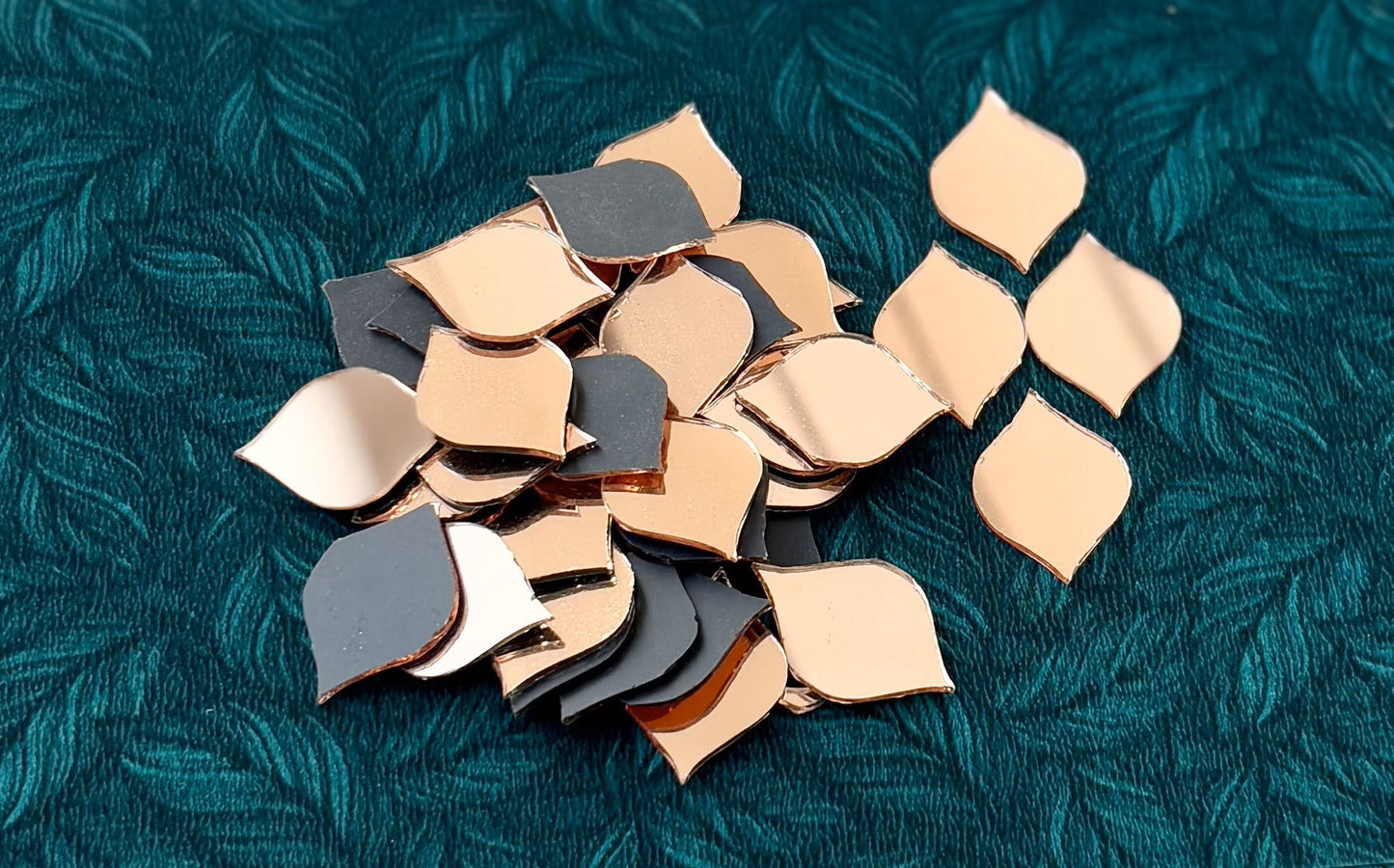 Rose Gold Fancy Shape - S Cut Mirrors Large