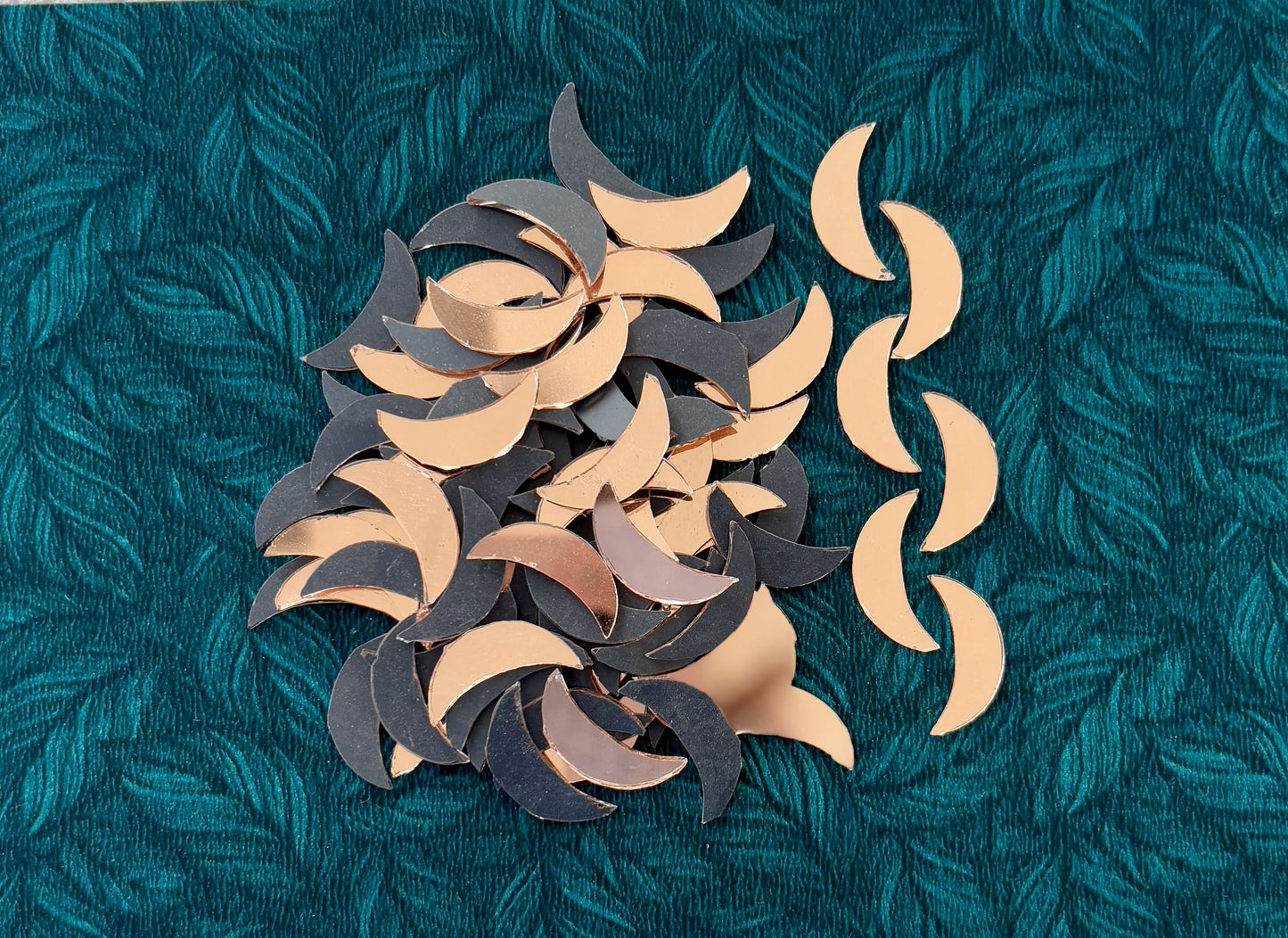 Rose Gold Fancy Shape - Crescent Moon Cut Mirrors