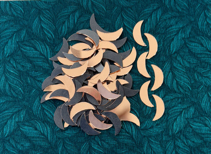 Rose Gold Fancy Shape - Crescent Moon Cut Mirrors