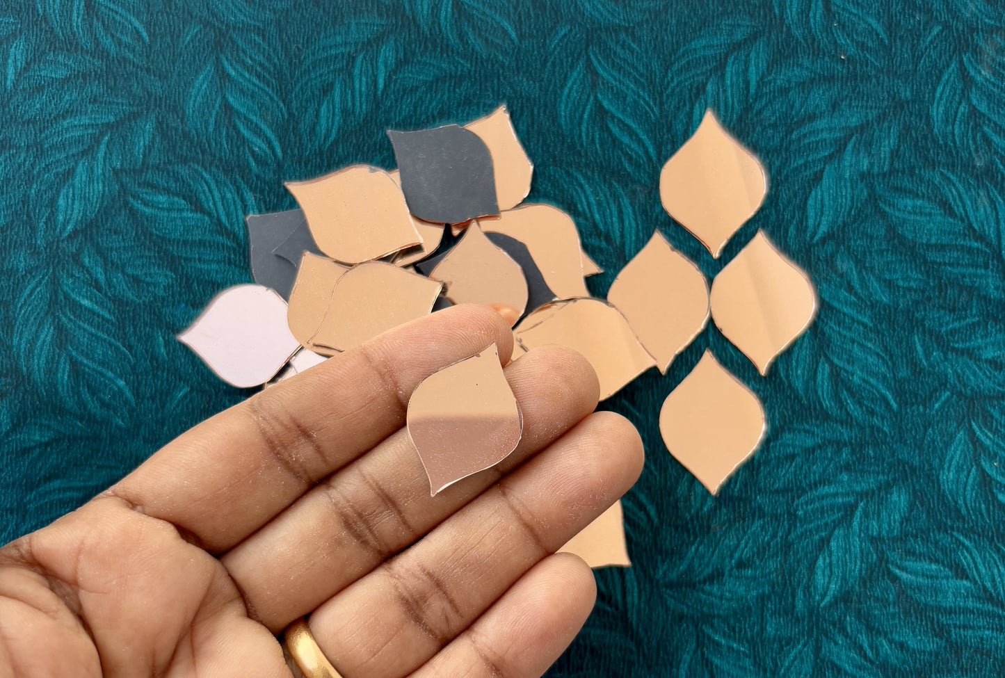 Rose Gold Fancy Shape - S Cut Mirrors Large