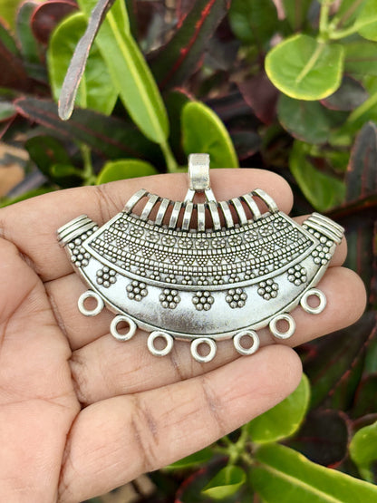 Antique Silver Fan Pendant