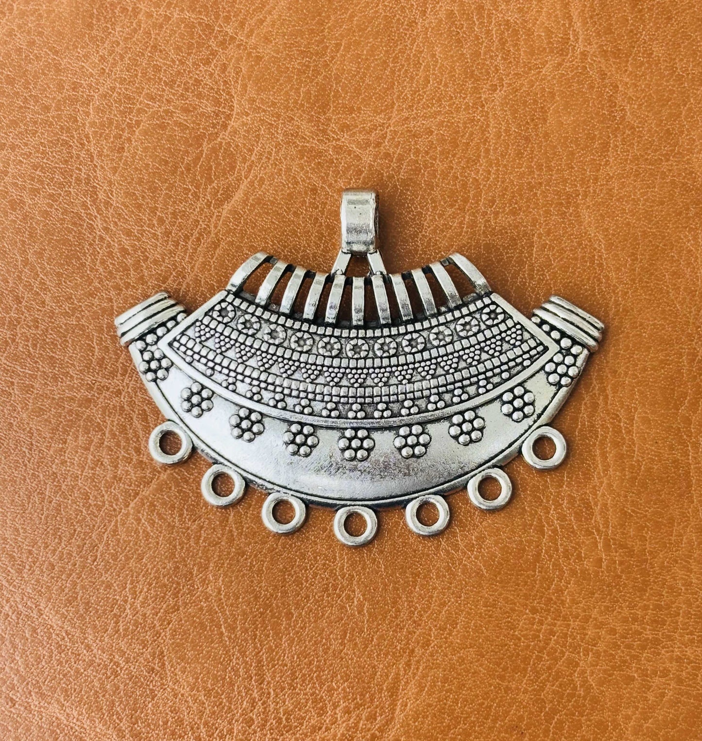 Antique Silver Fan Pendant
