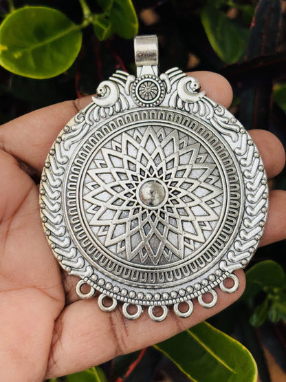 Vintage Radiance Antique Silver Pendant