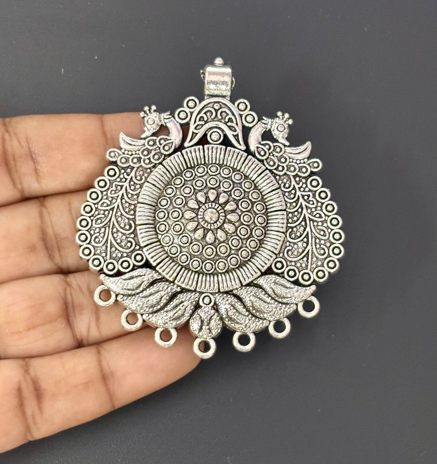 Bird and Circular Motifs Pendant