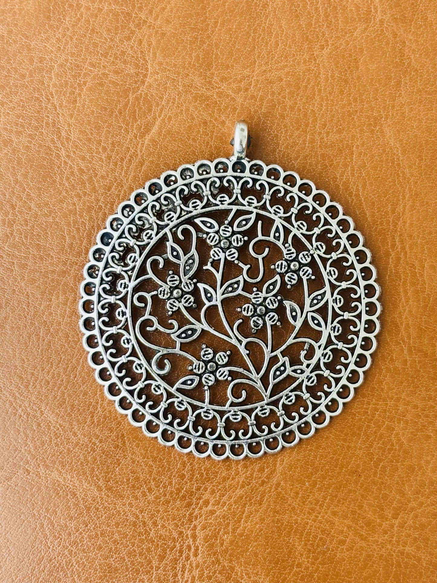 Mystic Whispers - Intricate Silver Pendant