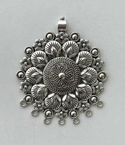 Antique Floral Mandala Pendant