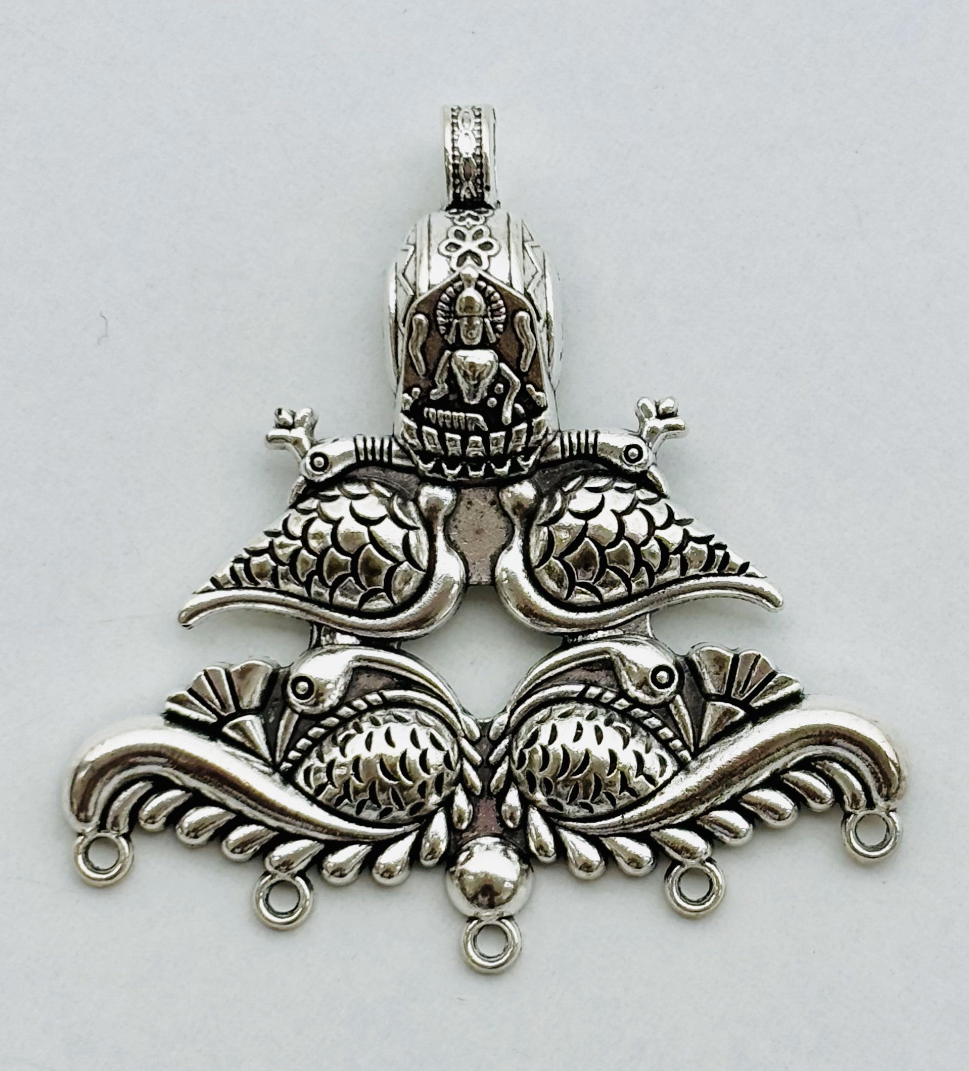 Royal Peacock Oxidized Pendant