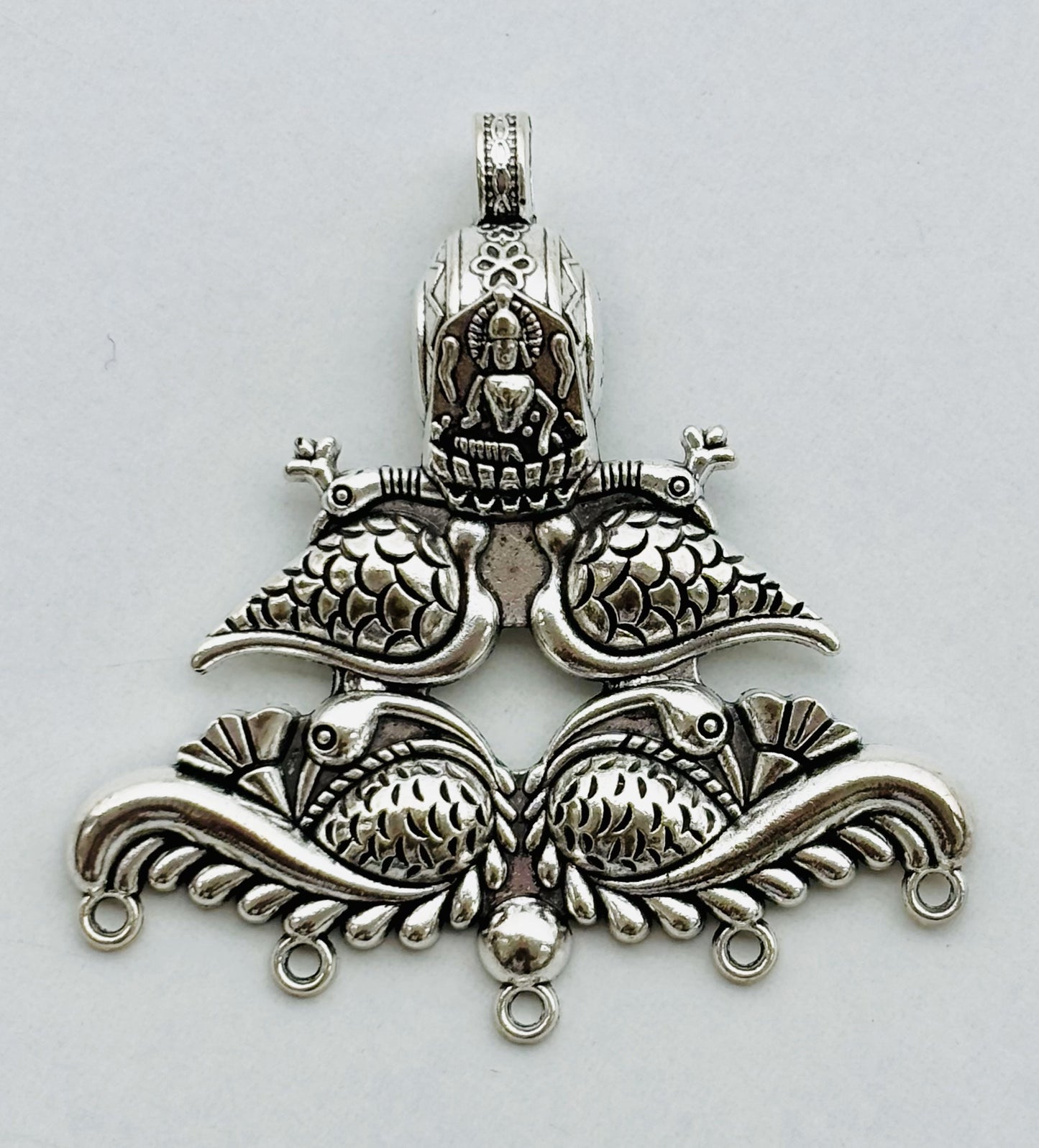 Royal Peacock Oxidized Pendant