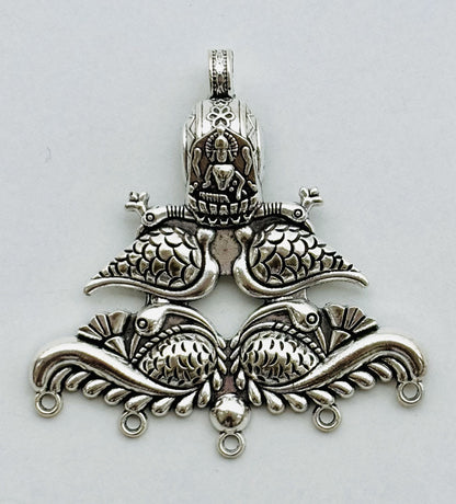 Royal Peacock Oxidized Pendant