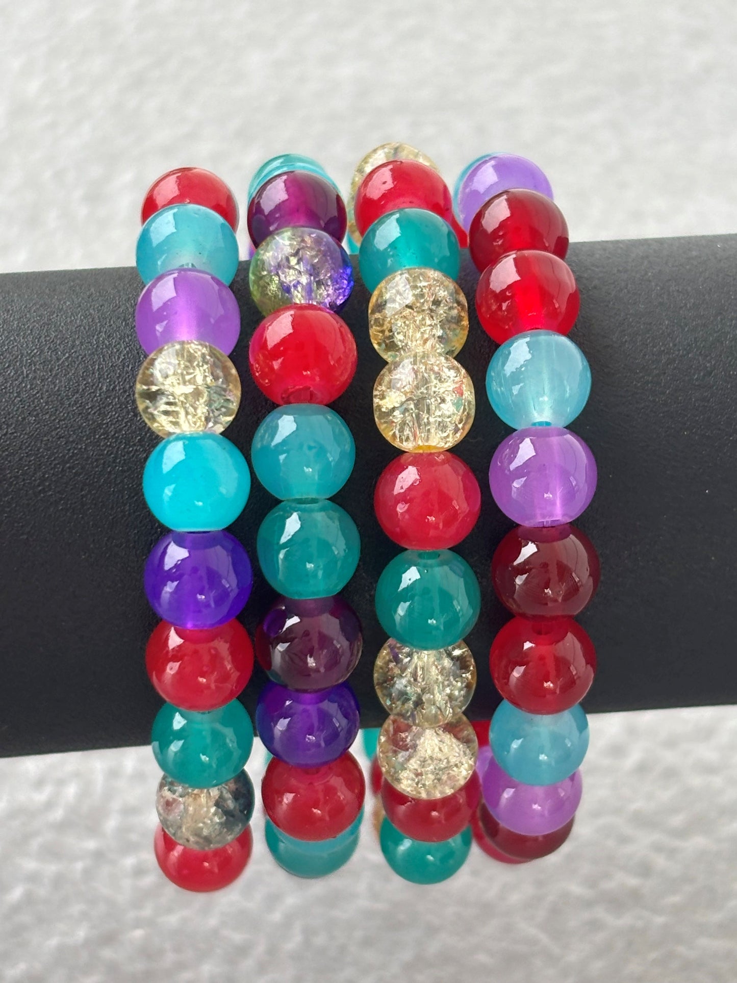 Colorful Beaded Bracelets Set of Four - Design 2