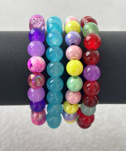 Colorful Beaded Bracelets Set of Four - Design 3