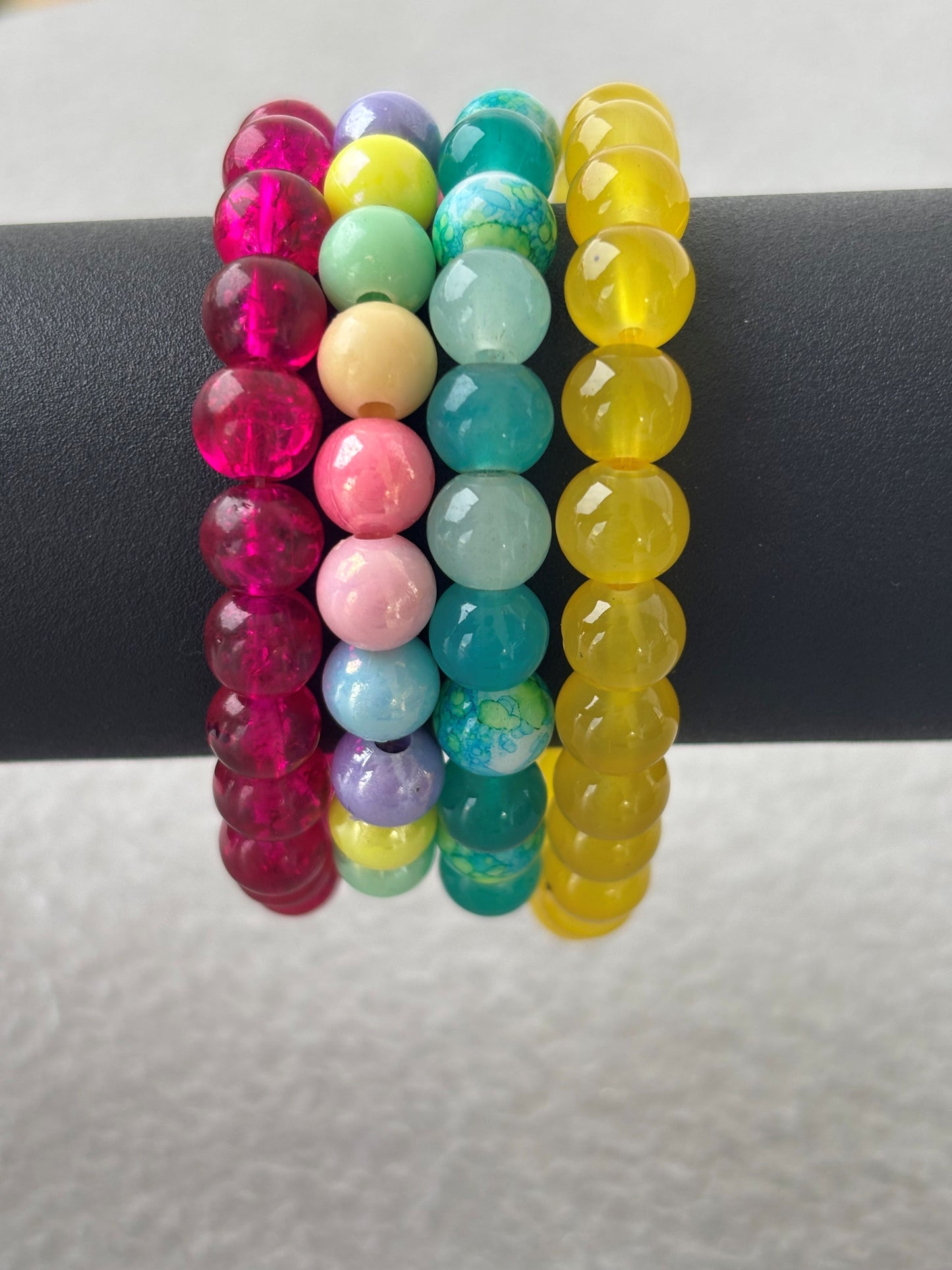 Colorful Beaded Bracelets Set of Four - Design 4