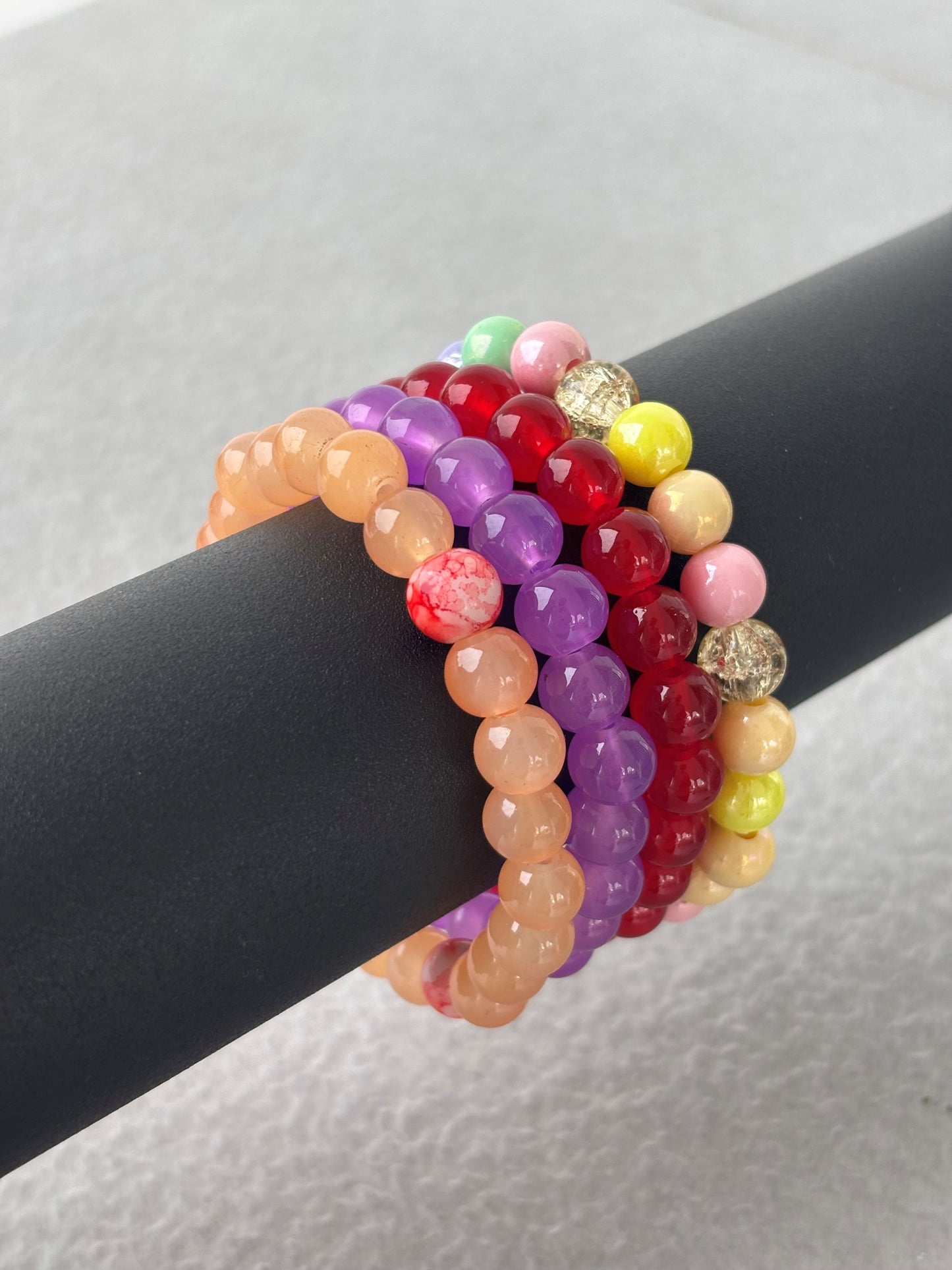 Colorful Beaded Bracelets Set of Four - Design 5