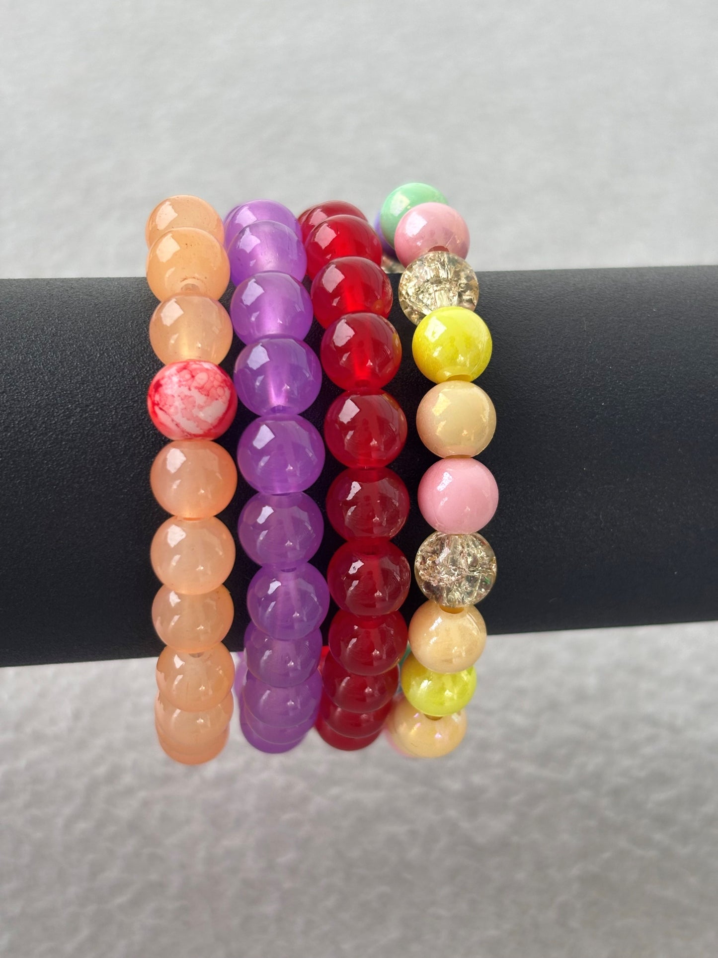 Colorful Beaded Bracelets Set of Four - Design 5