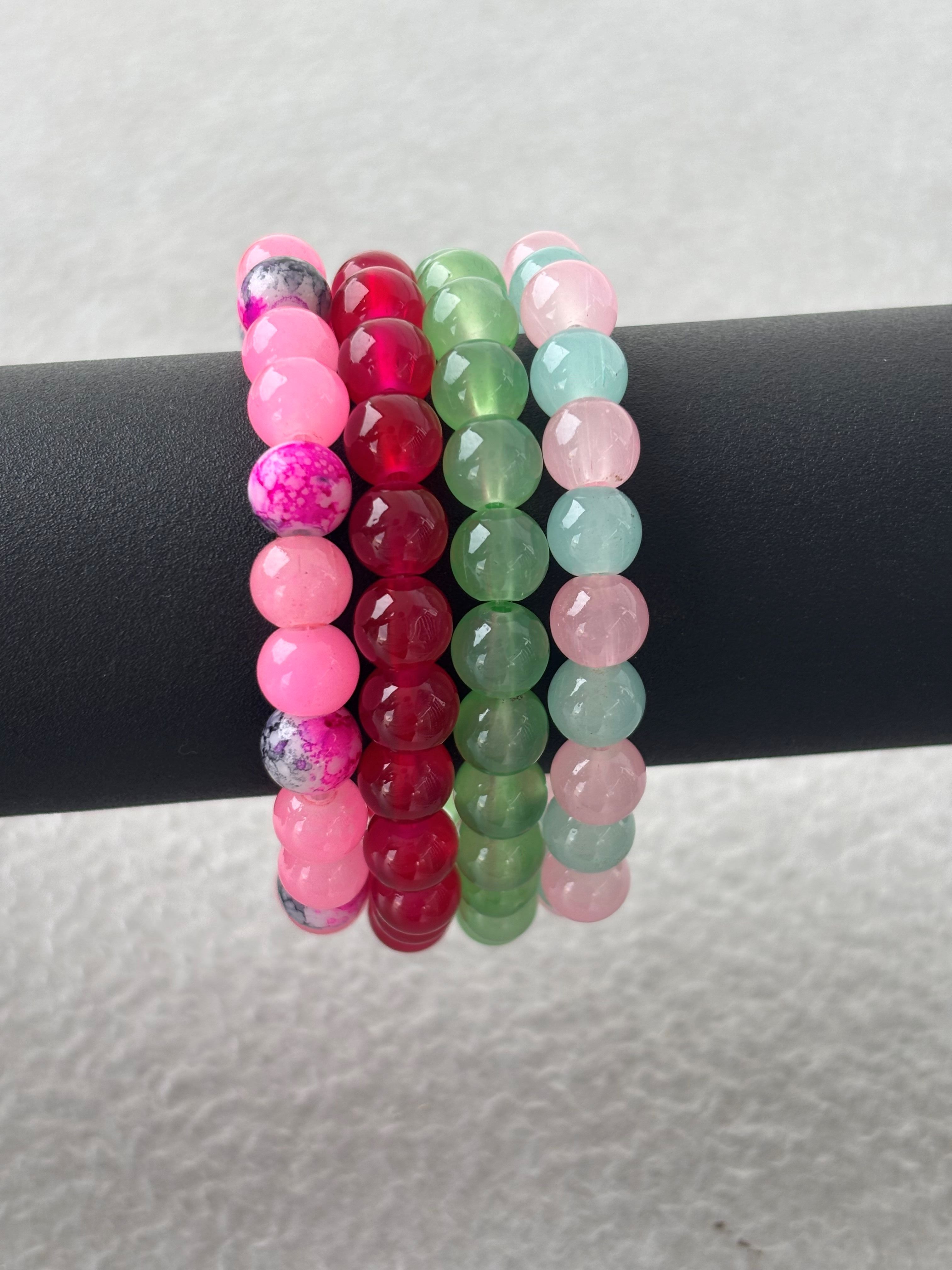 Colorful Beaded Bracelets Set of Four - Design 8