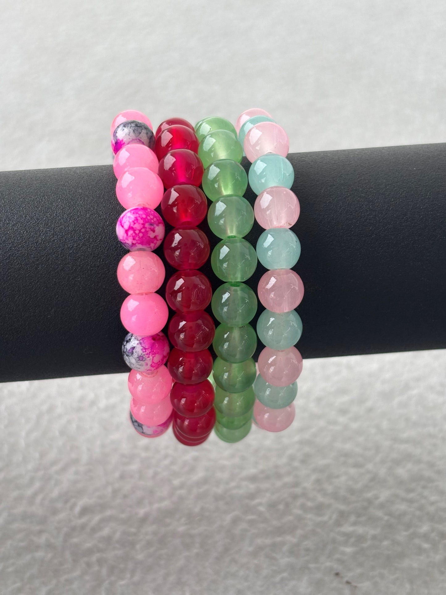 Colorful Beaded Bracelets Set of Four - Design 8