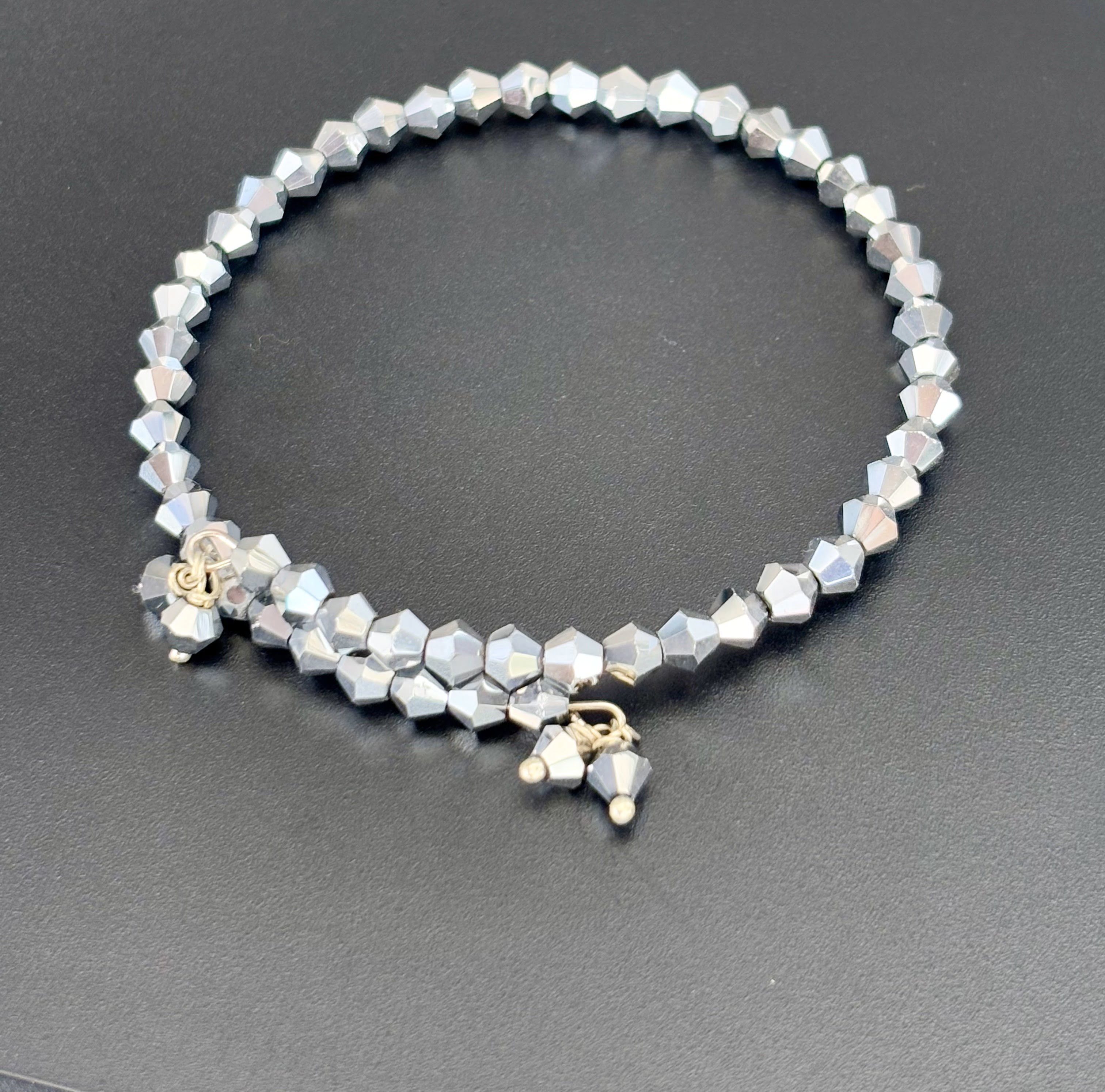 Silver Bicone Bracelets