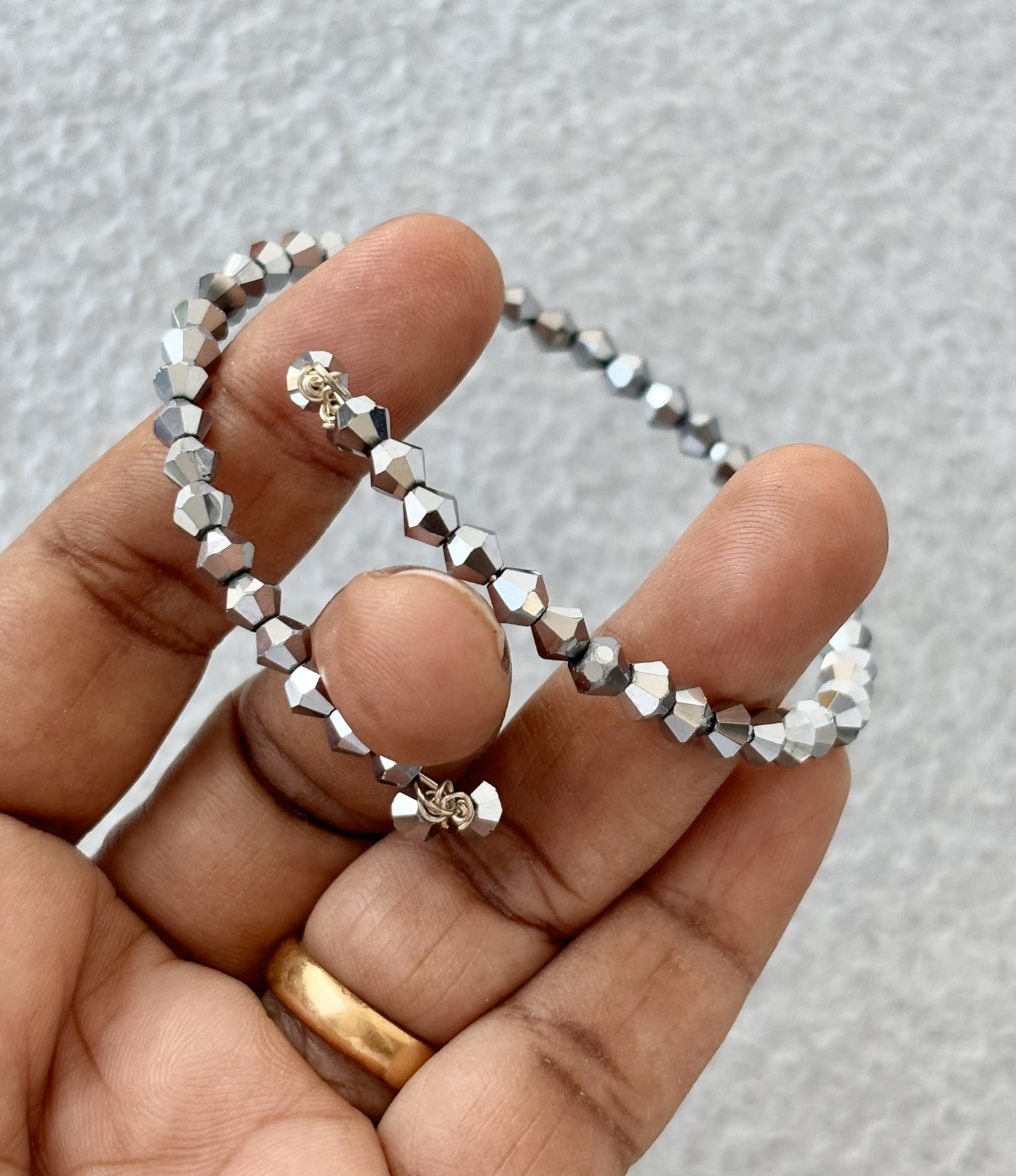 Silver Bicone Bracelets