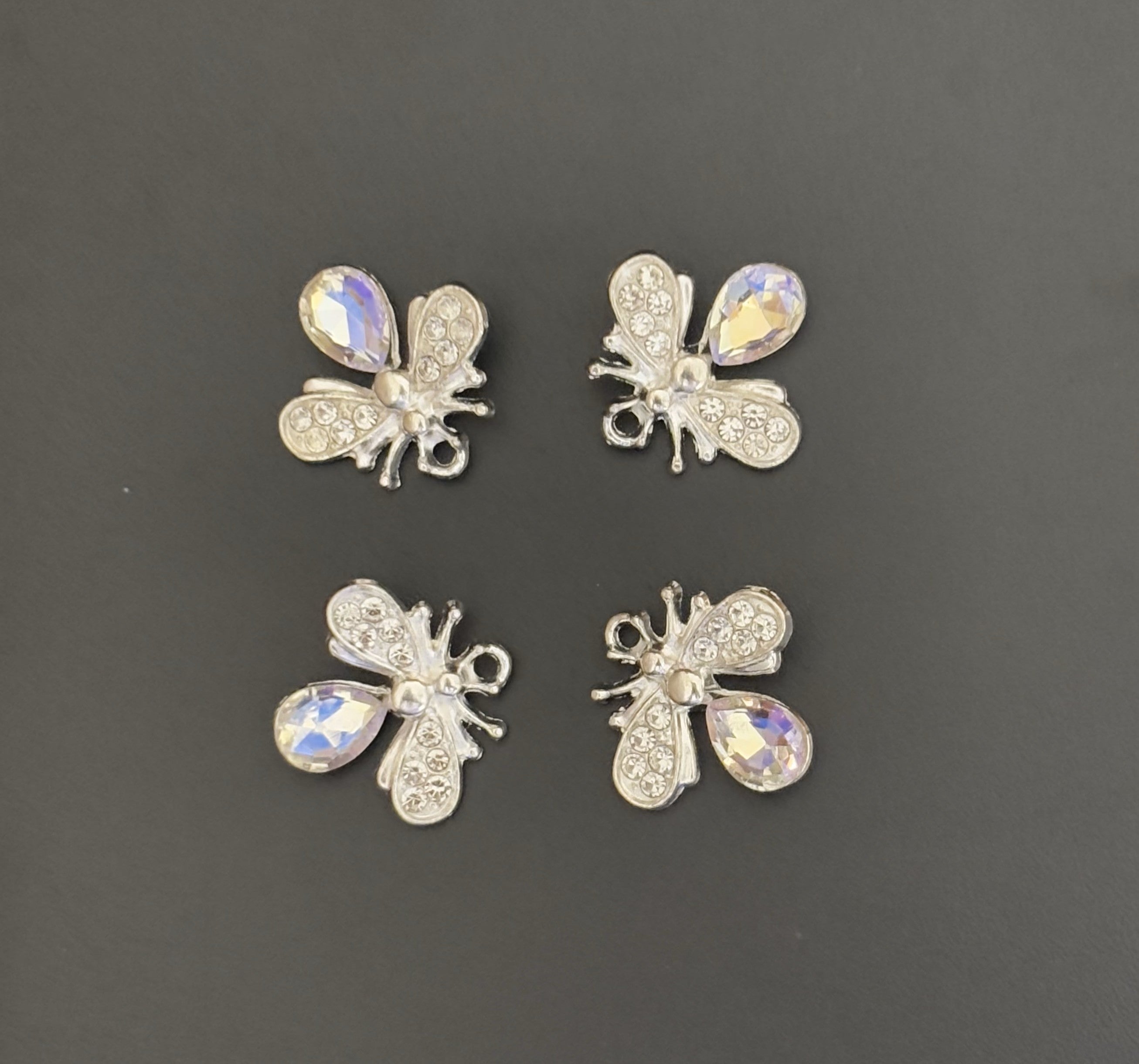 Two Pieces Crystal Bee Charms
