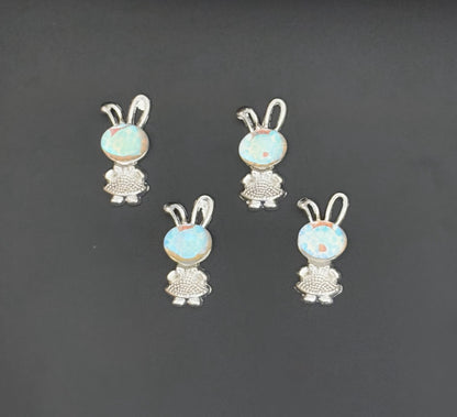 Two Pieces Transparent Bunny Charms