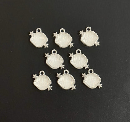 Two Pieces White Seashell Charms